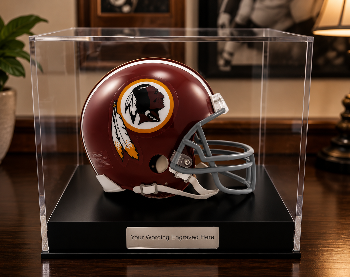 NFL, American Acrylic Display Case for a Signed/Autographed Personalised Plaque