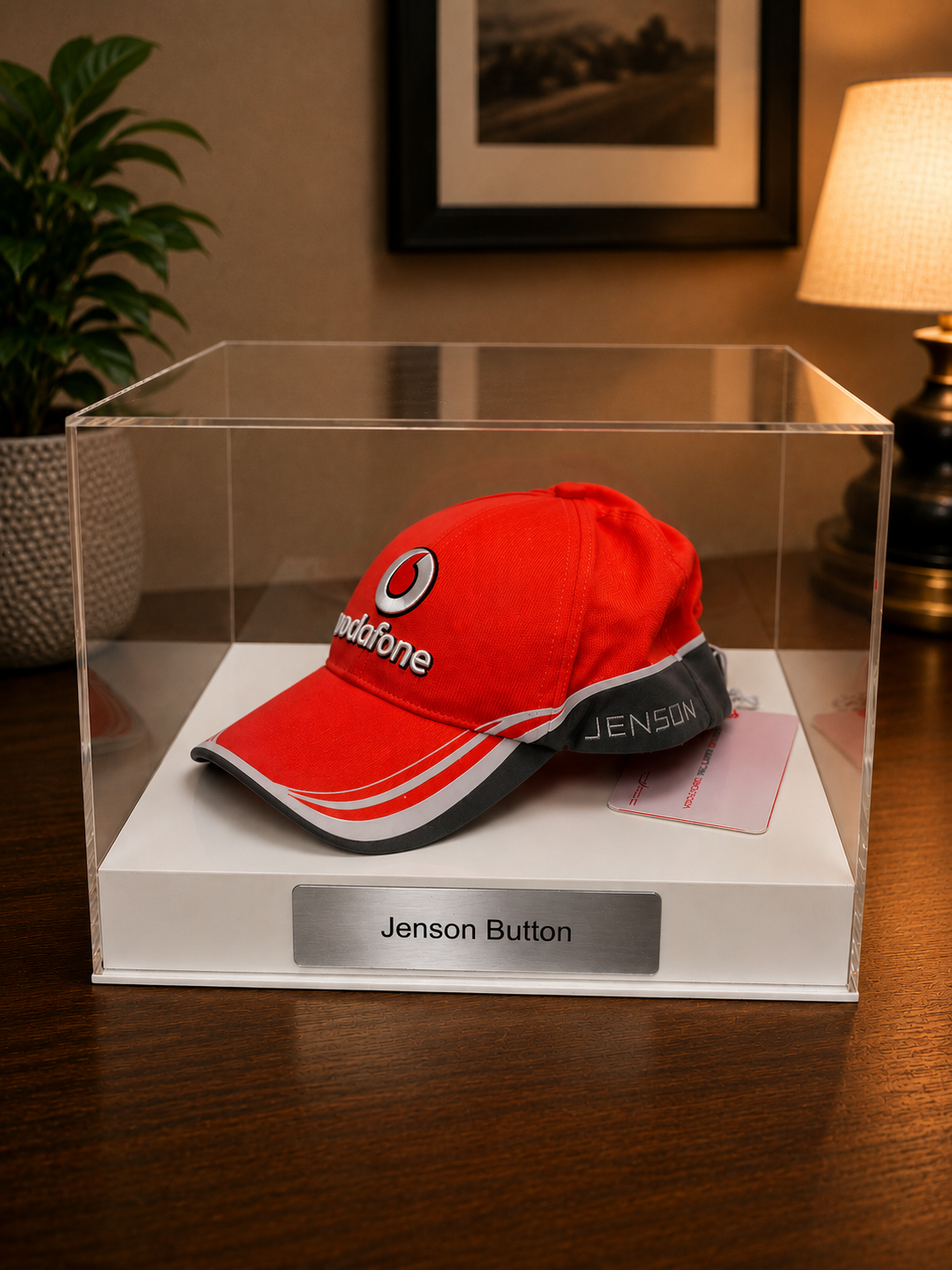 Display Case Baseball Cap Memorabilia for all Sports. Personally Engraved