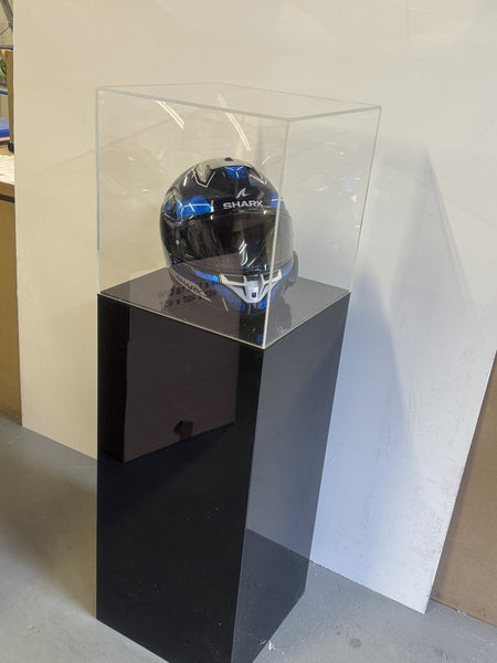 Crash Helmet Display With Free standing Plinth , Formula 1, Rally, Motorbike, Speedway