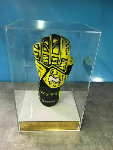 Goal keeper Glove Display Case Personalised Engraved