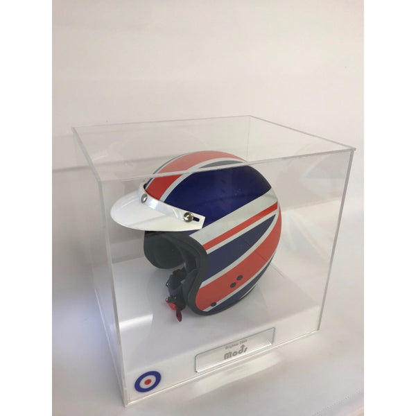 Display Case Lambretta / Vespa Crash Helmet