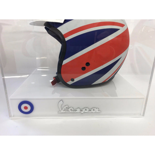 Display Case Lambretta / Vespa Crash Helmet