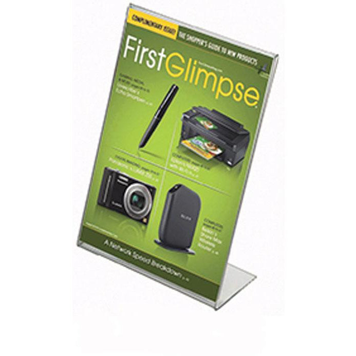 Poster Holder A4 Acrylic POS Leanback Display Portrait Pack of 10