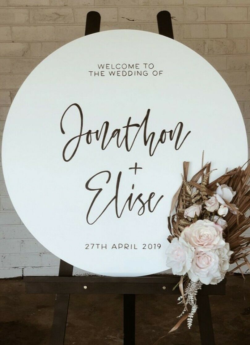 Wedding White/Pink/Blue or Clear Acrylic Discs