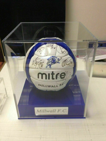 Football Display Case With or Without Fake Grass/Colour & Engrave Plaque Options