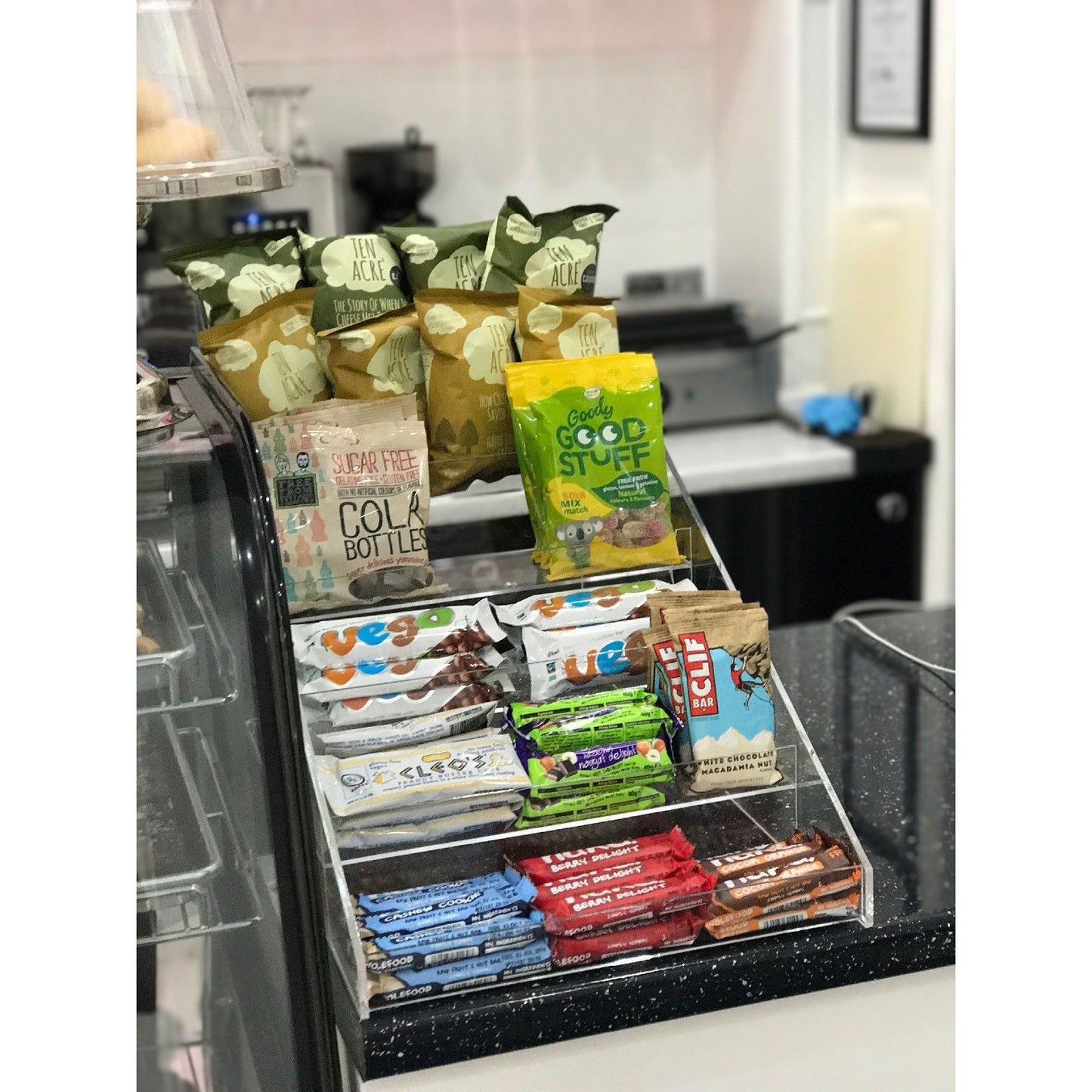 Confectionery, Chocolate bar , Crisps, Condiment etc. 6 Step Counter Display