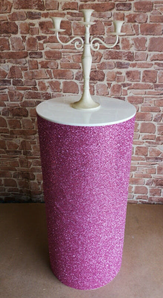 Round Glitter Display Plinths/Podiums Various Colour and Sizes