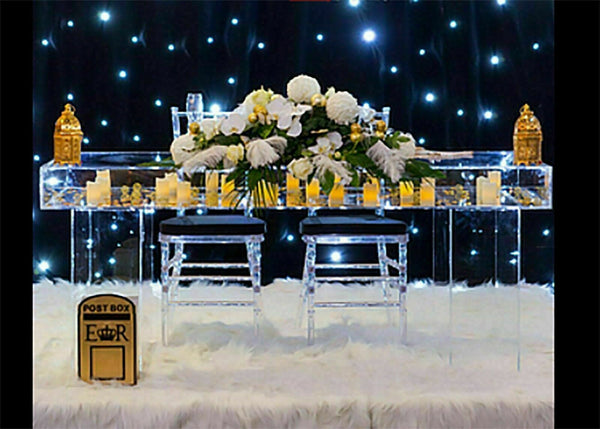 Wedding Display Table Clear Acrylic 180 x 70cm