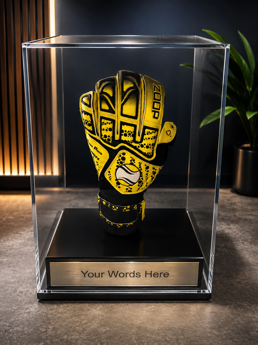 Goal keeper Glove Display Case Personalised Engraved