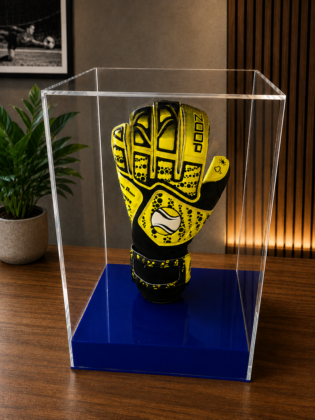 Goal keeper Glove Display Case Personalised Engraved