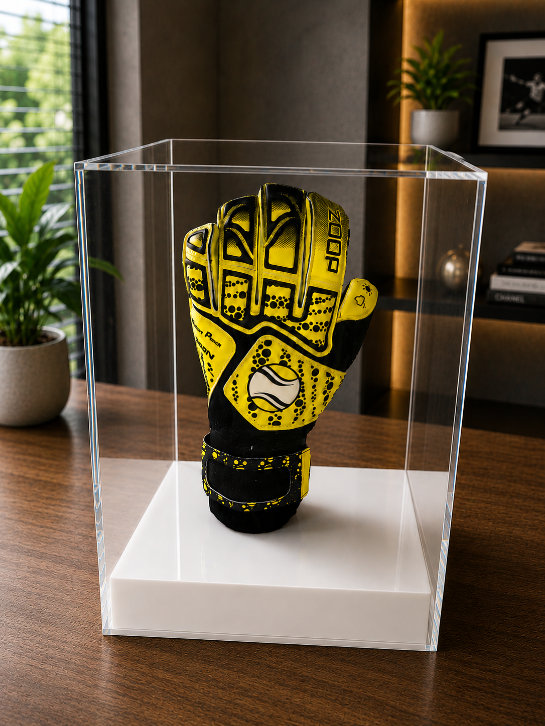 Goal keeper Glove Display Case Personalised Engraved