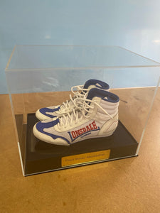 Boxing Boot Display Case with Personalised Etching Plaque