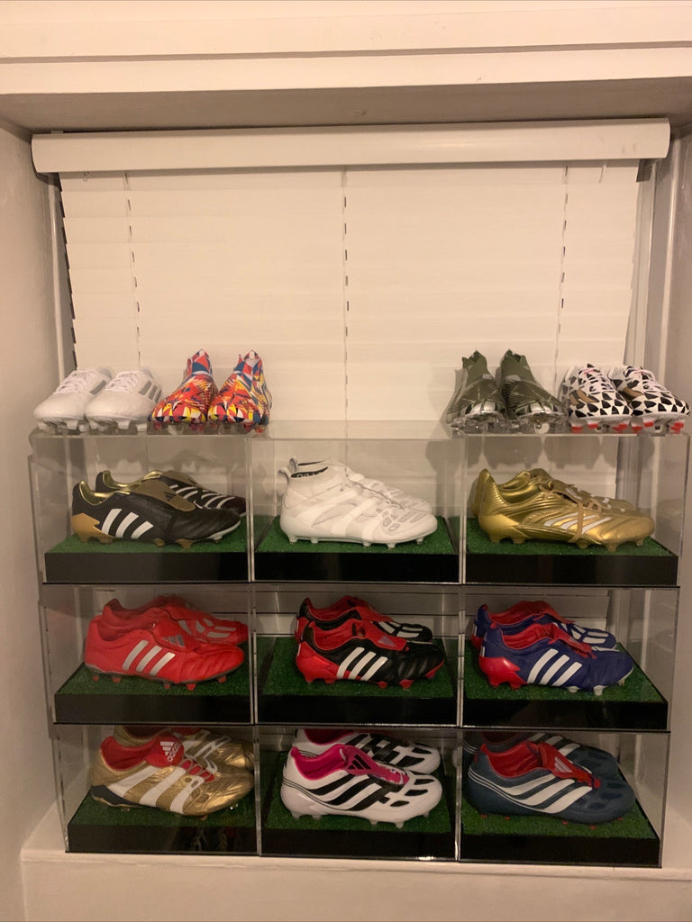 Football Boots Display Case Personalised with or without Artificial Gr ...