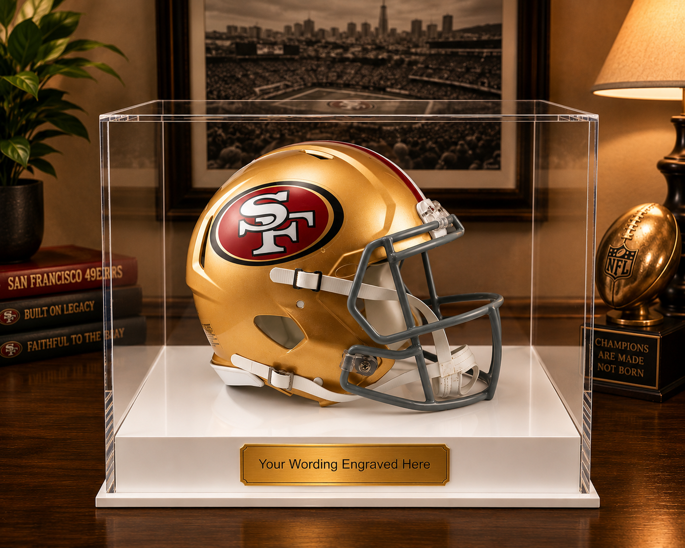 NFL, American Acrylic Display Case for a Signed/Autographed Personalised Plaque