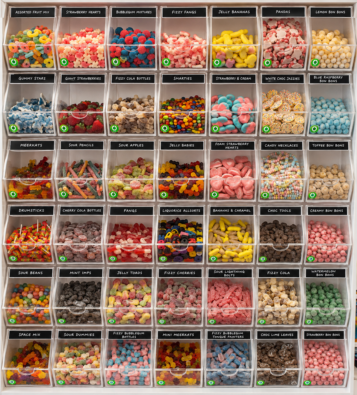 Pick and Mix / Storage Clear Display Bins 4 Sizes and Choice of 4,6,9,12 Pack