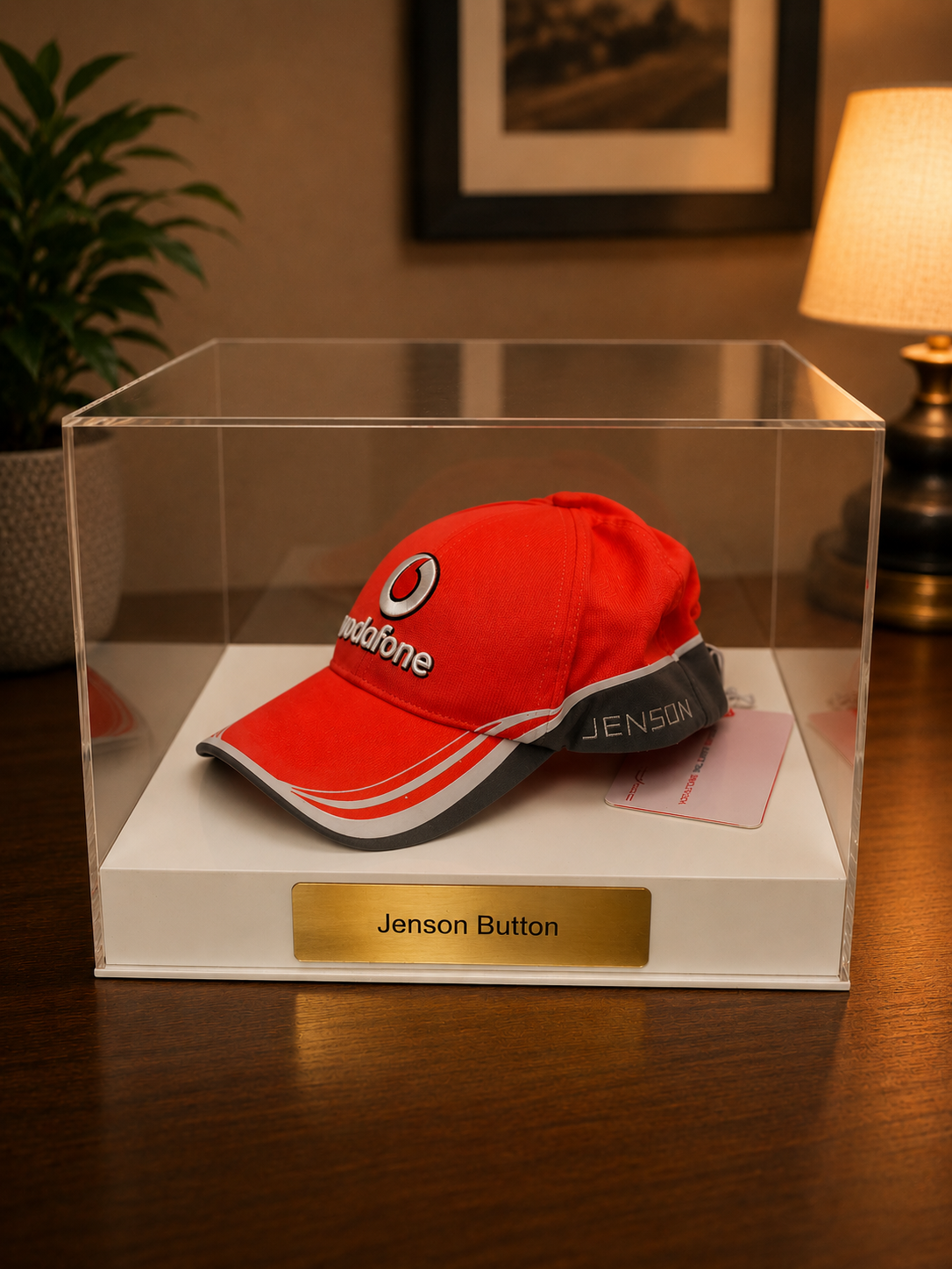 Display Case Baseball Cap Memorabilia for all Sports. Personally Engraved