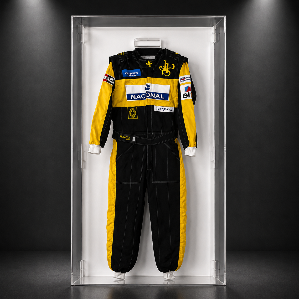 F1 Motorsport Full Size Drivers Suit Display Wall Mounted