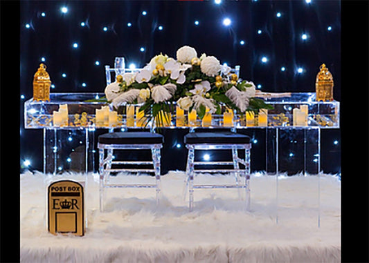 Wedding Display Table Clear Acrylic 180 x 70cm