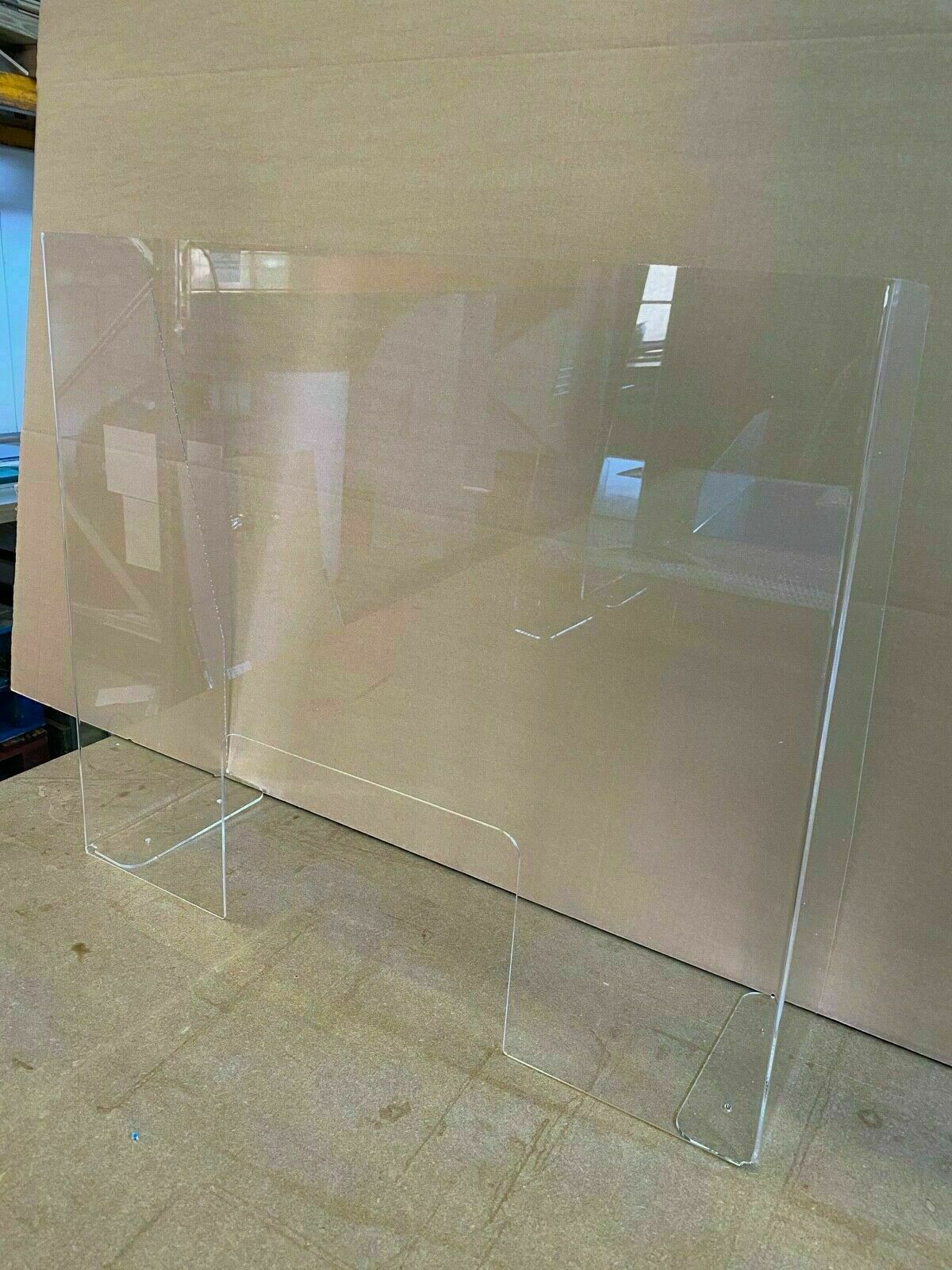 Virus Sneeze Screen Guard 5mm acrylic Counter Protect Against Virus 750mm High