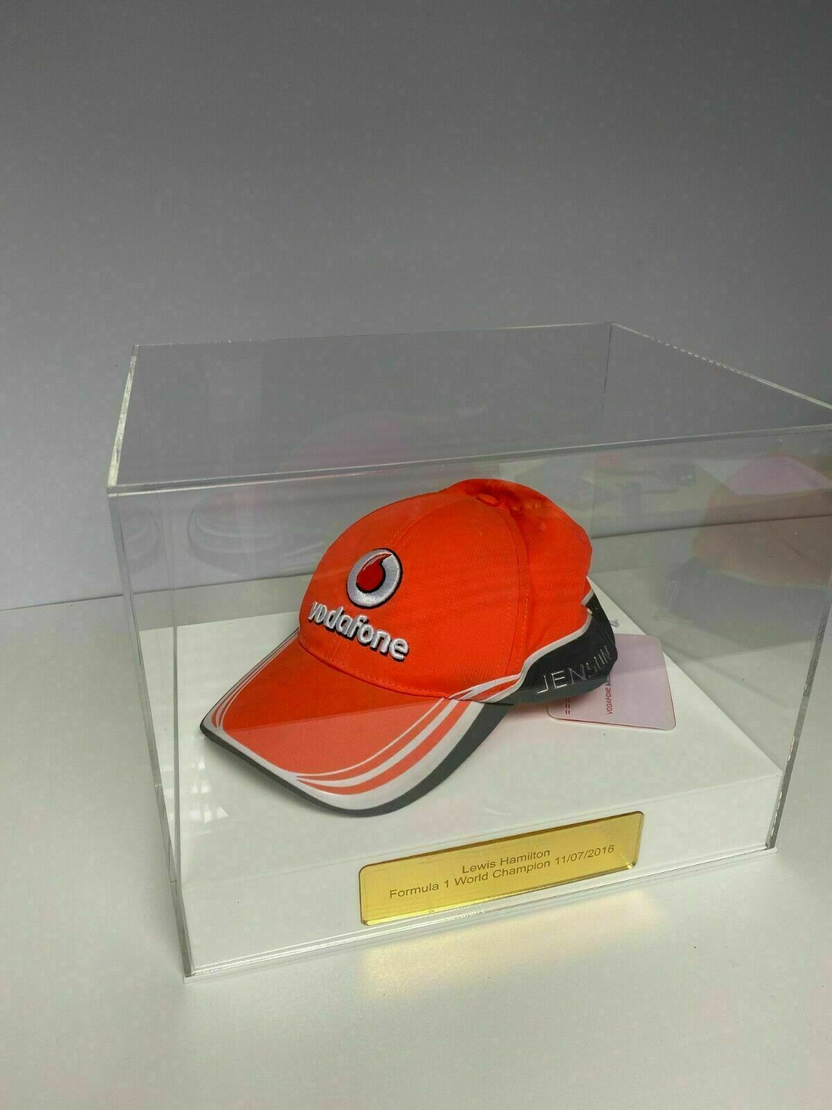 Display Case Baseball Cap Memorabilia for all Sports. Personally Engraved