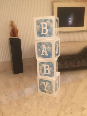 Baby Shower Birthday Display Cubes.