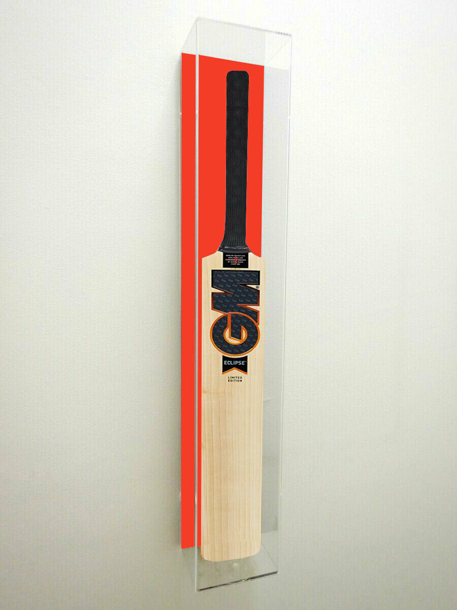Cricket Bat Display Case with Personalised Etching Plaque