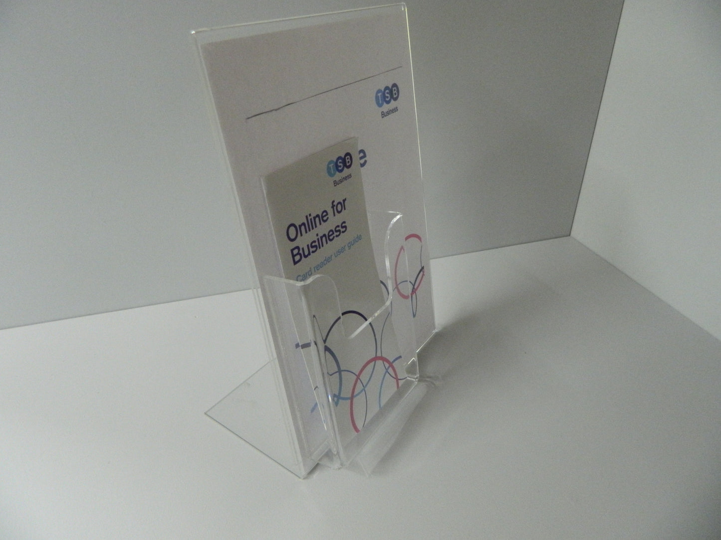 Poster holder A4 Menu Poster Holders with 3rd A4 Leaflet holder Acrylic Perspex