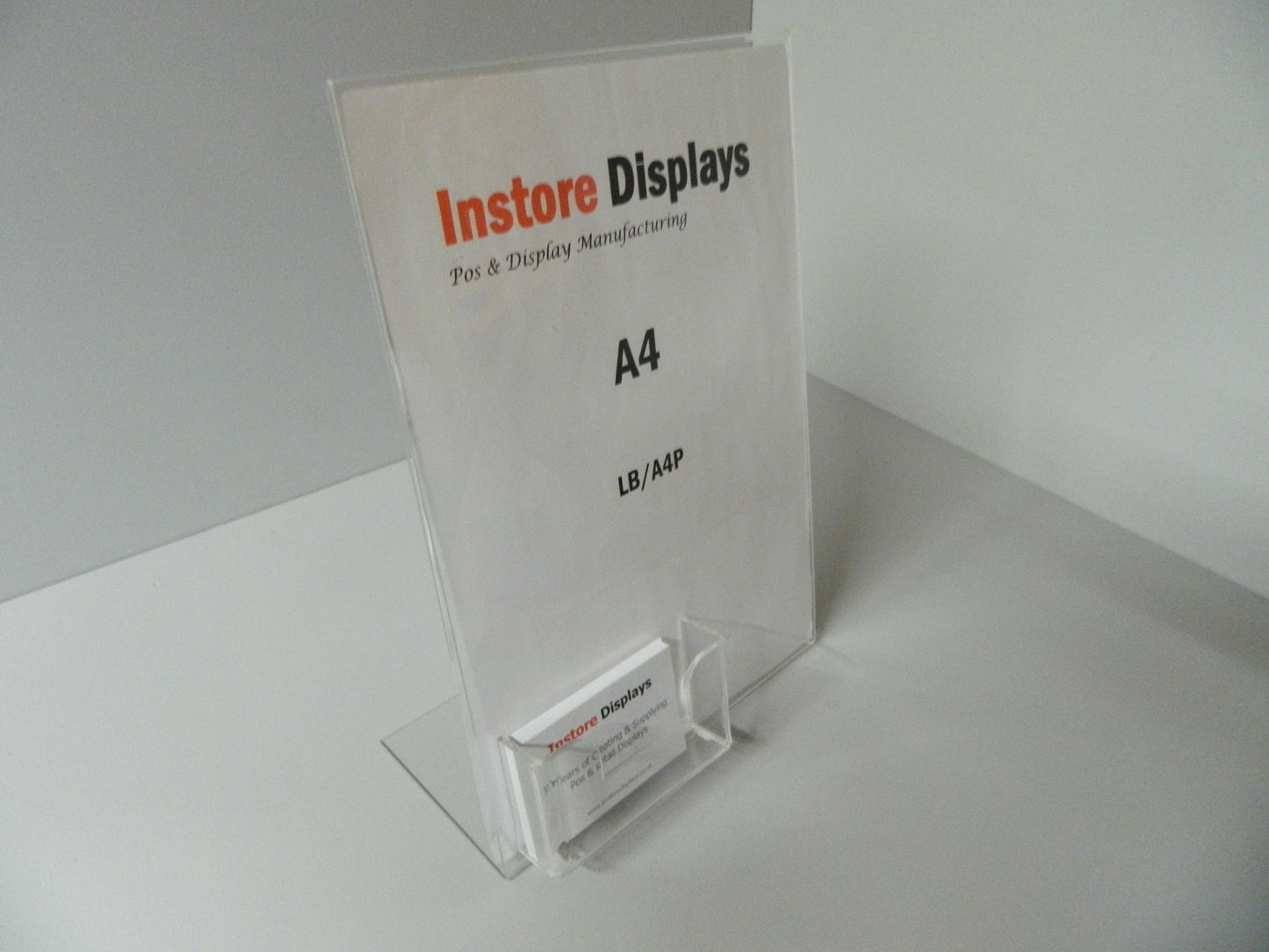 Poster holder A4 Menu Poster Holders Acrylic Perspex Display Stands and Business Card