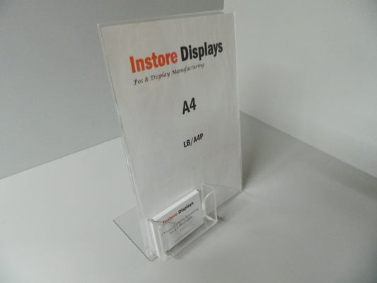 Poster holder A4 Menu Poster Holders Acrylic Perspex Display Stands and Business Card
