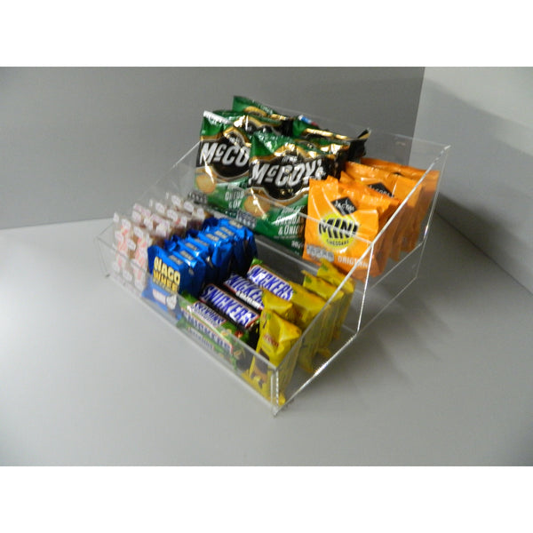 Confectionery, Chocolate bar , Crisps, Condiment etc. 3 Step Counter Display