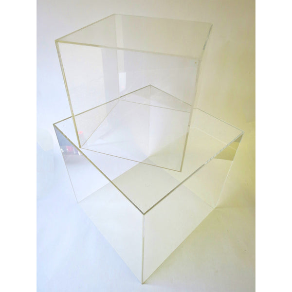 Cubes Plinth Acrylic Display Clear 200mm Square - 500mm Square