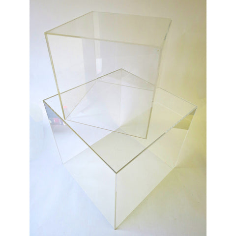 Acrylic Display Cubes Clear 200mm Square - 500mm Square