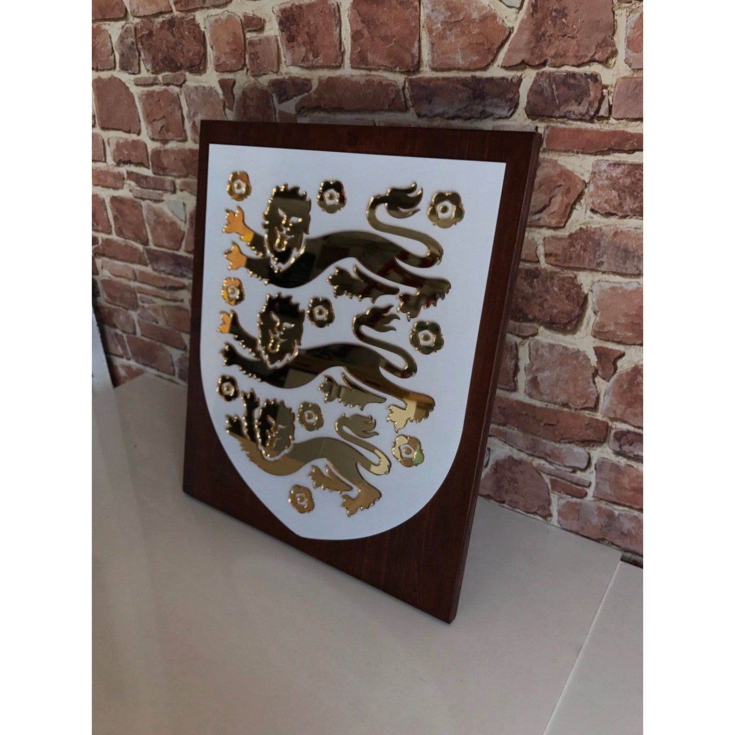 England Crest Display wall mount or freestanding
