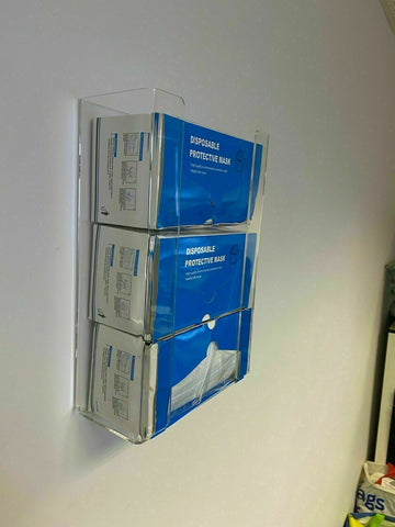 Face Mask Dispenser Wall Mount 3 Box Mask Holder