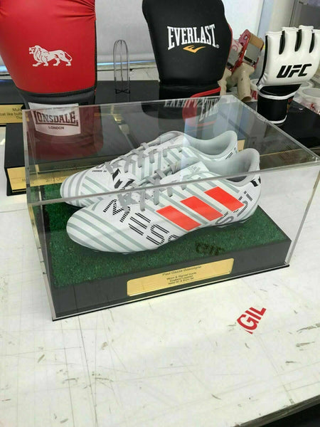 Football Boots Display Case Personalised with or without Artificial Grass