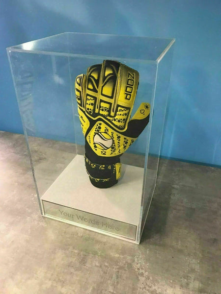 Goal keeper Glove Display Case Personalised Engraved