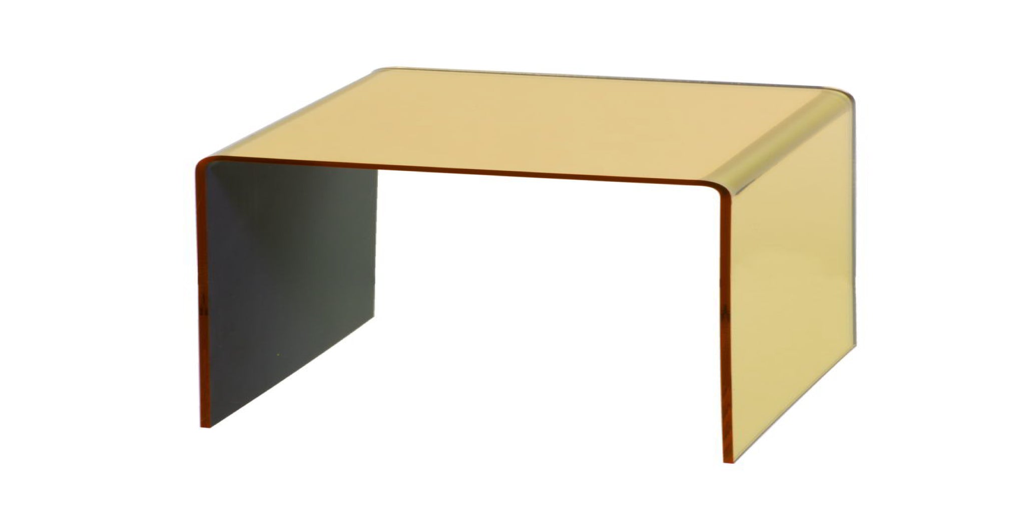 Riser Bridges 1 Step Gold Mirror Acrylic  Displays 200mm Wide x 200mm Deep, 3 Various Height's