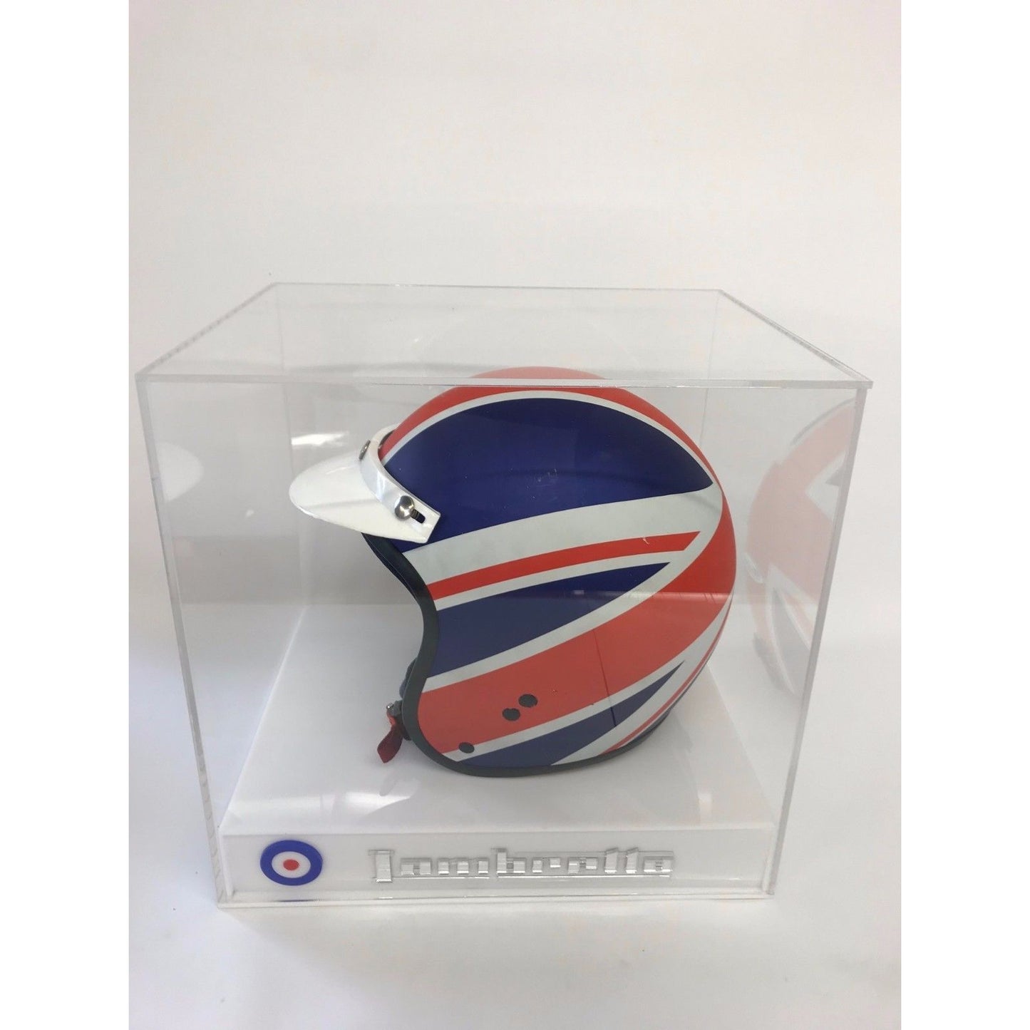 Display Case Lambretta / Vespa Crash Helmet