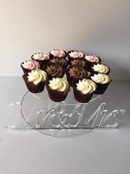 Cake stand single tier Mr & Mrs Cake Stand