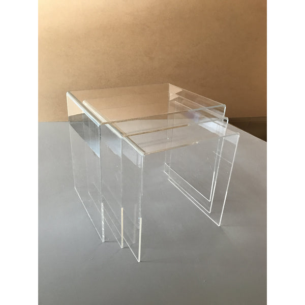 Tables Nest of 3 Tables clear acrylic/perspex