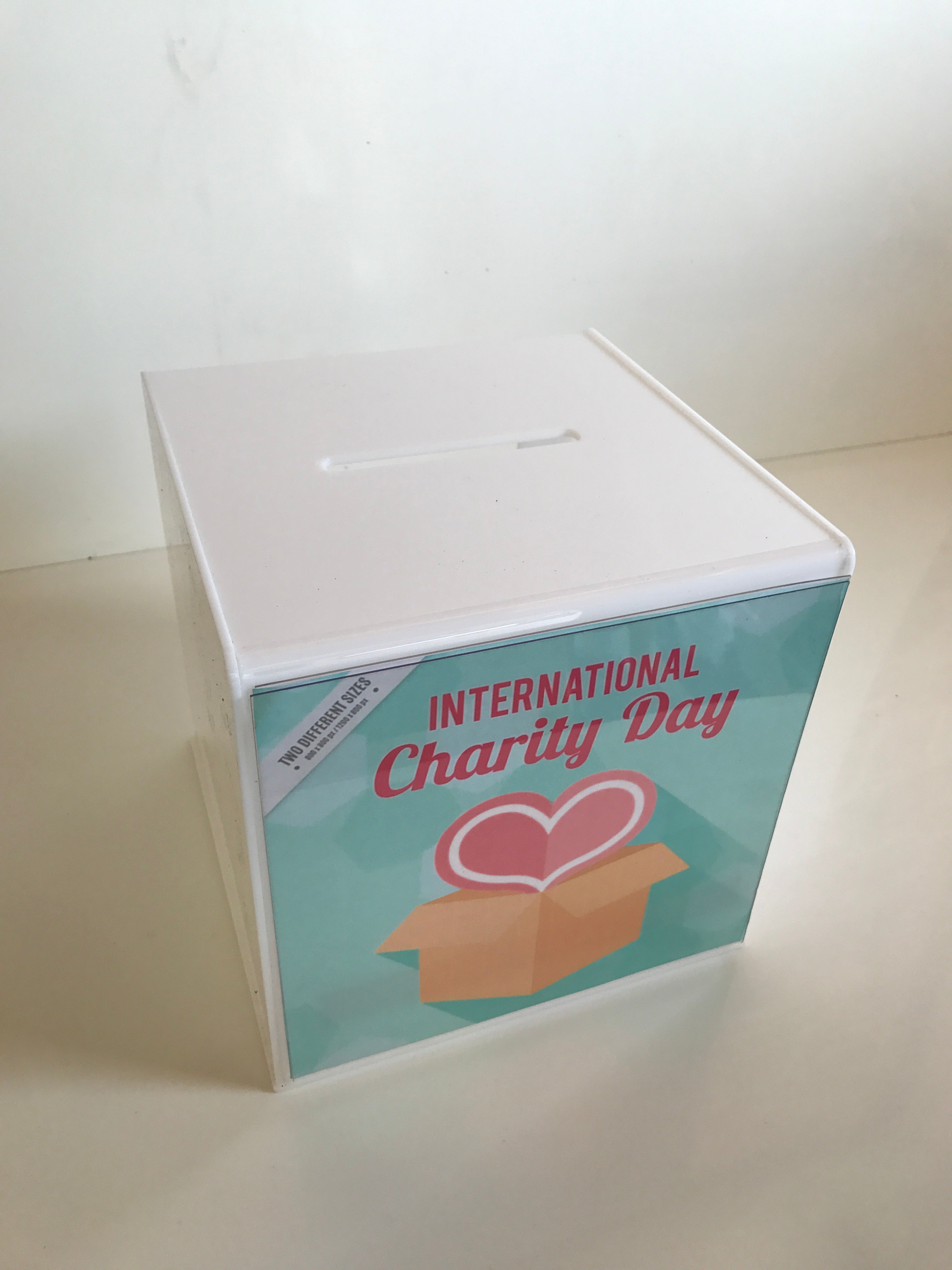 Ballot Box, Collection, suggestion box White acrylic with Lock & 2 Key ...