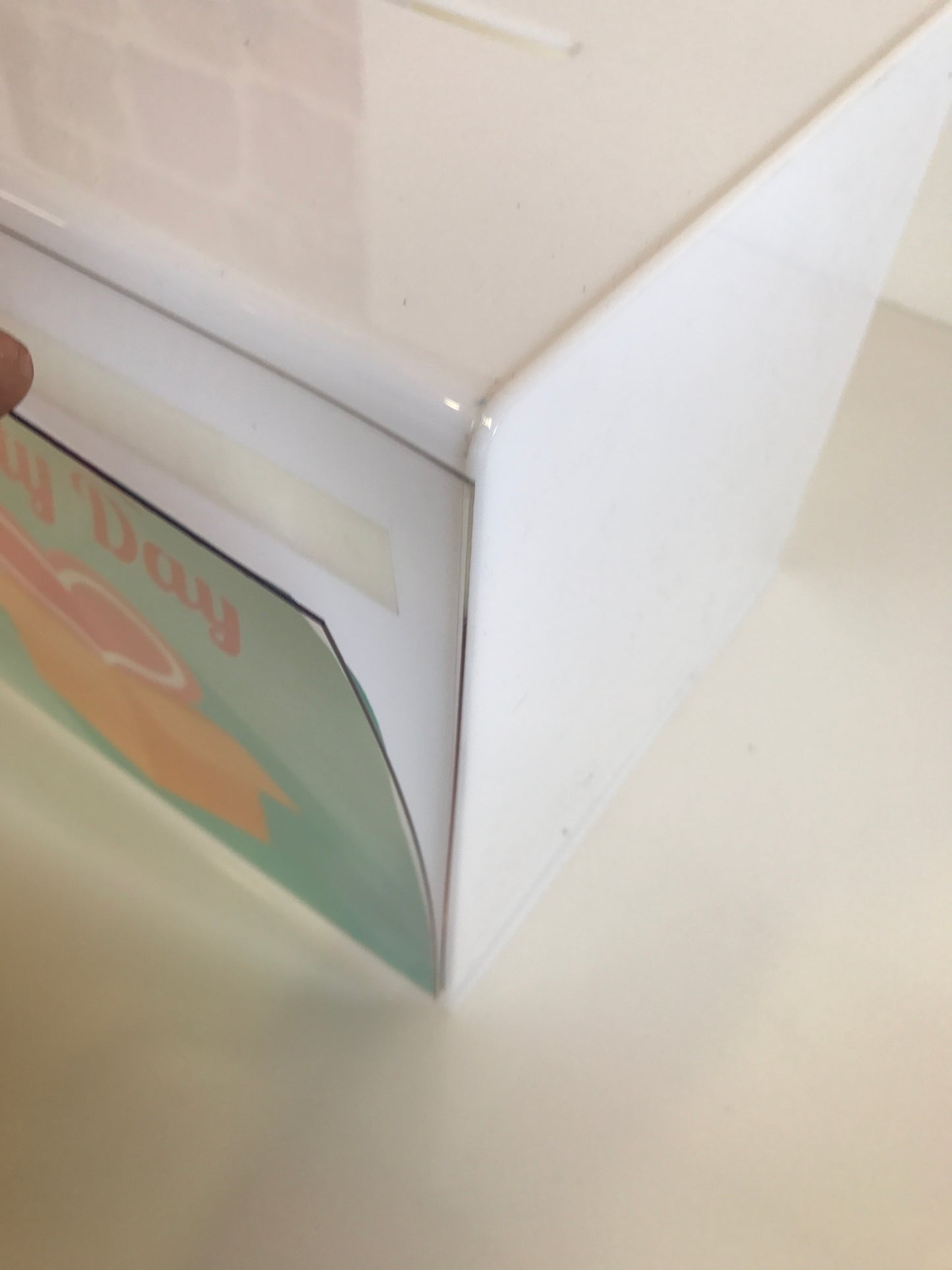 Ballot Box, Collection, suggestion box White acrylic with Lock & 2 Keys