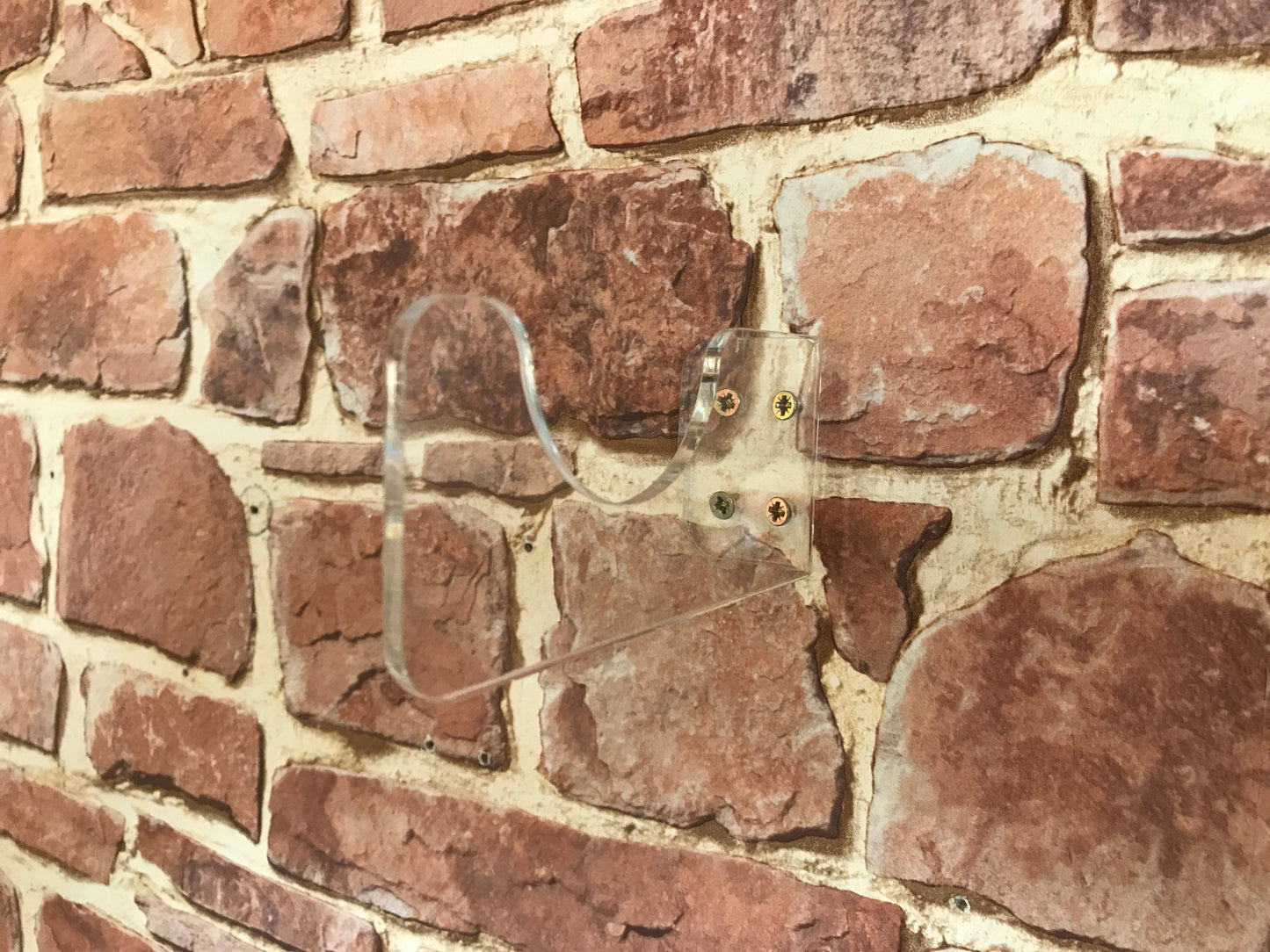 Gun Rack Wall Mount Brackets x 1 Pair Clear Perspex / Acrylic