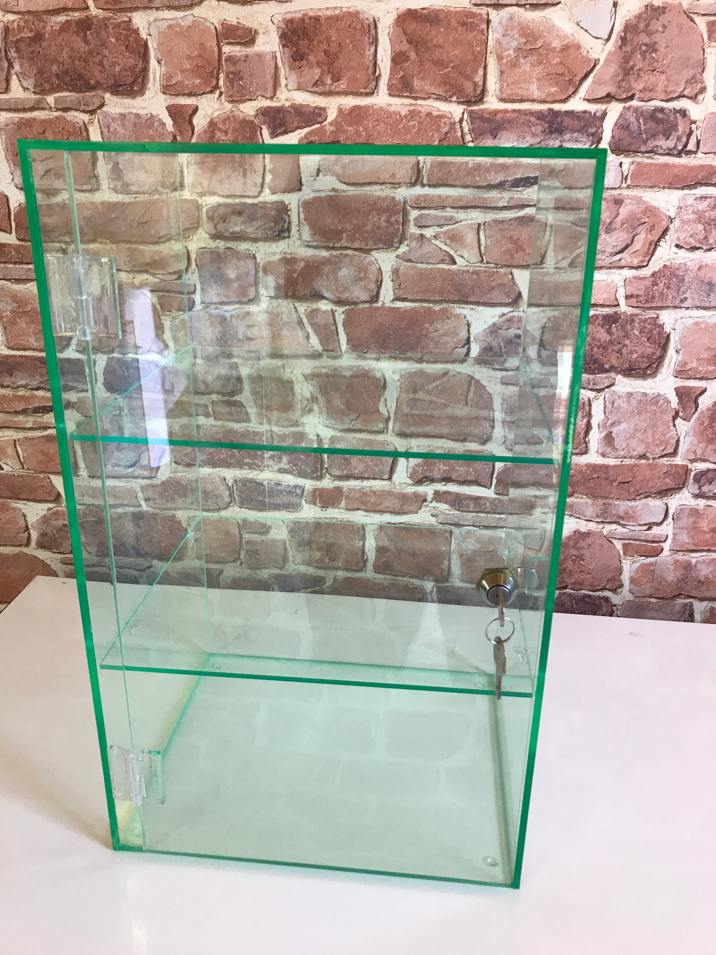 Display Case glass look acrylic cabinet with cam lock – Acrylic Display uk