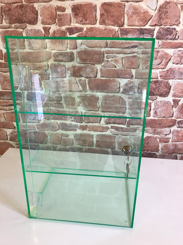 Display Case glass look acrylic cabinet with cam lock