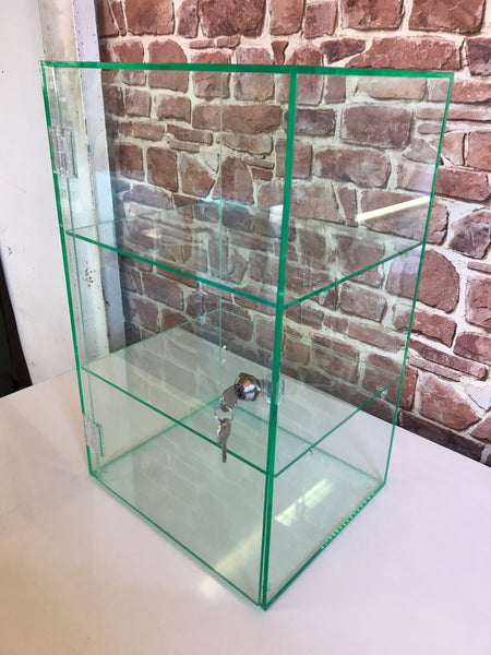 Display Case glass look acrylic cabinet with cam lock