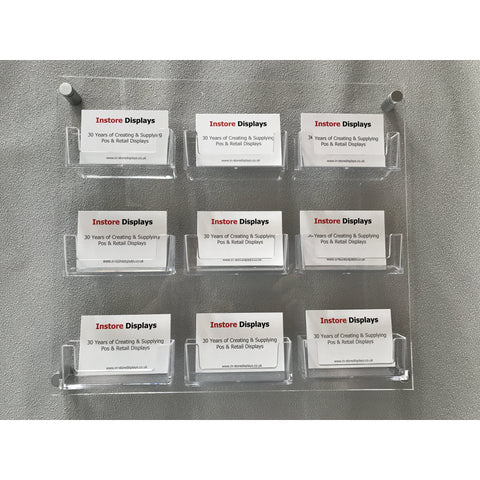 Business card holders wall mounted 9 pockets