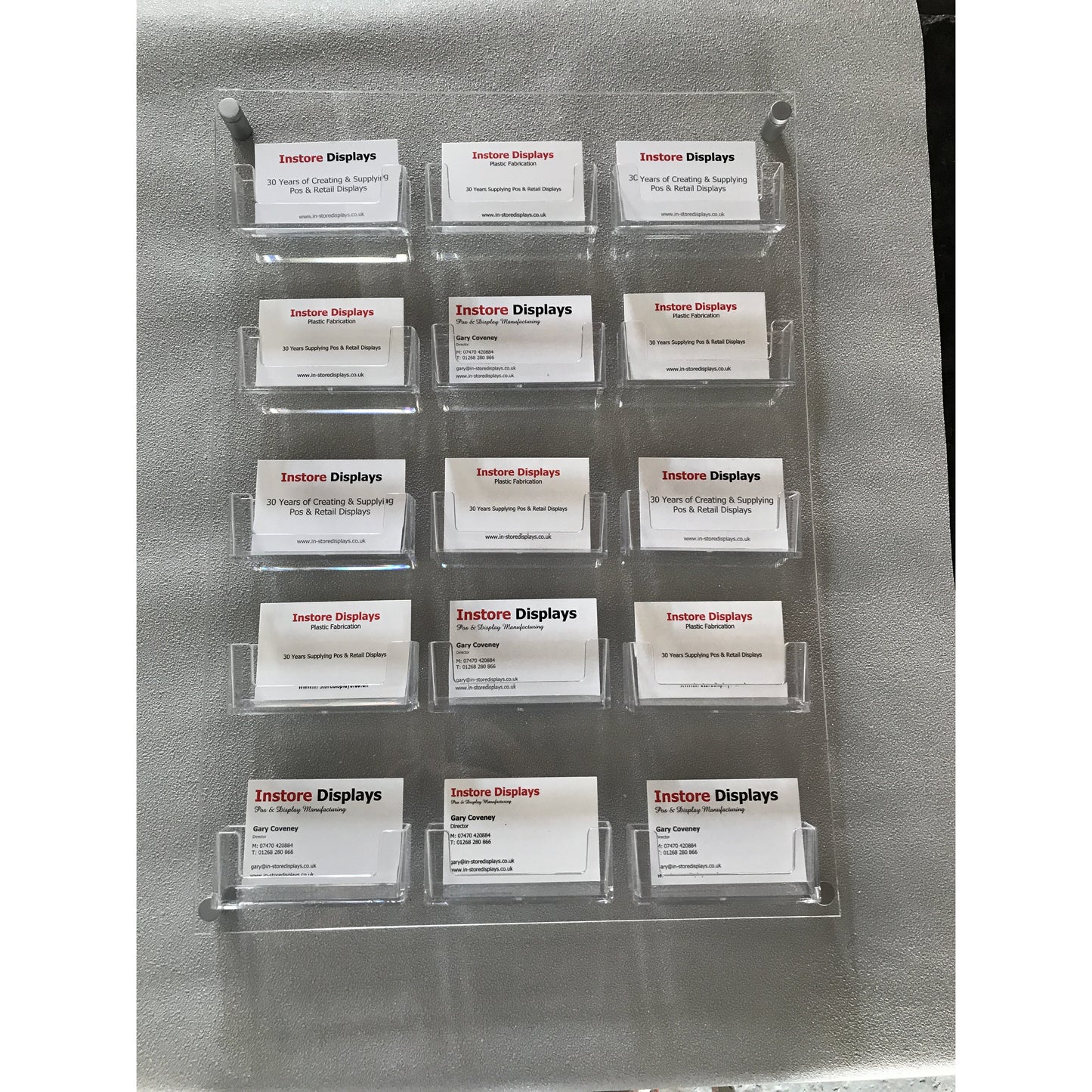 Business card holders wall mounted 15 pockets