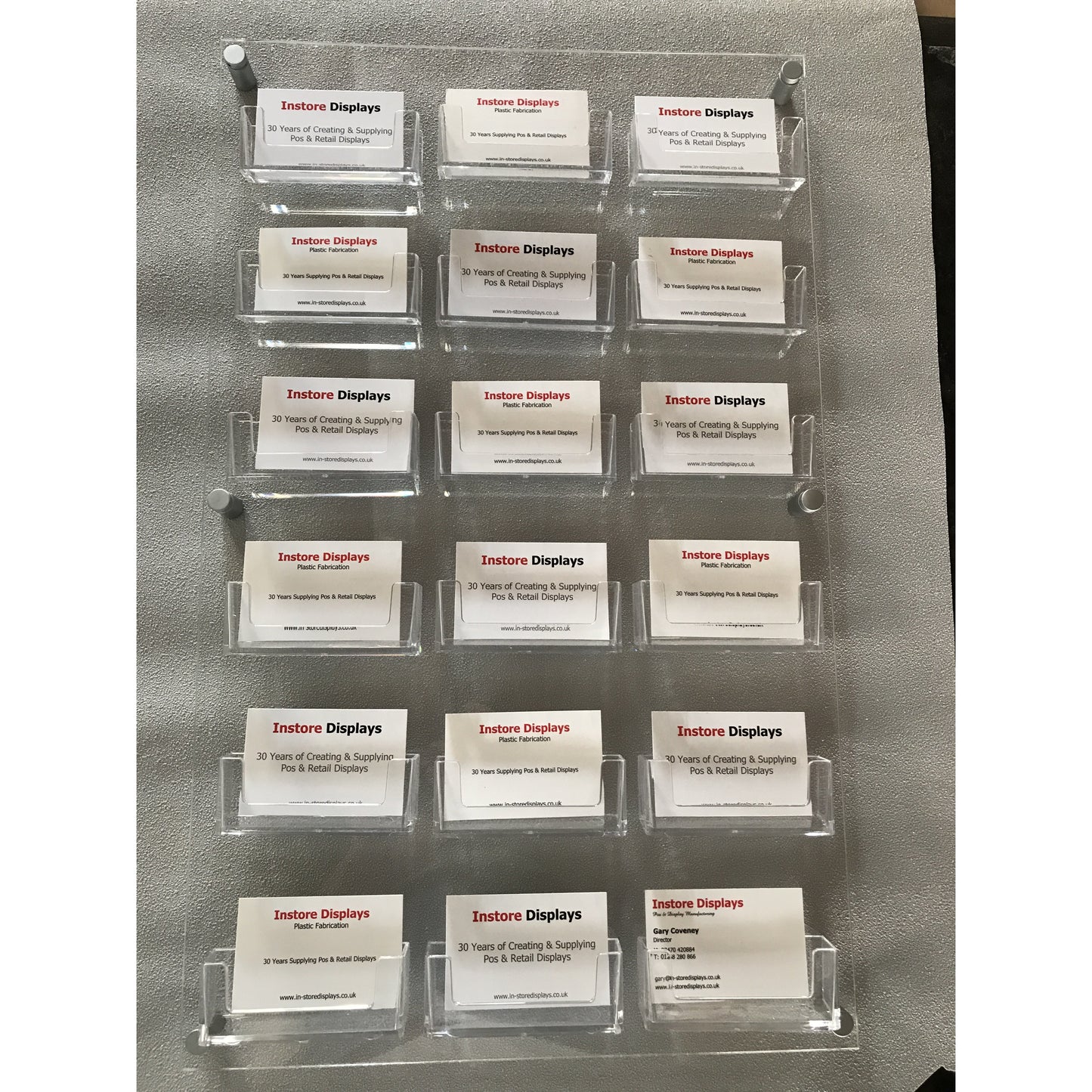 Business card holders wall mounted 18 pockets