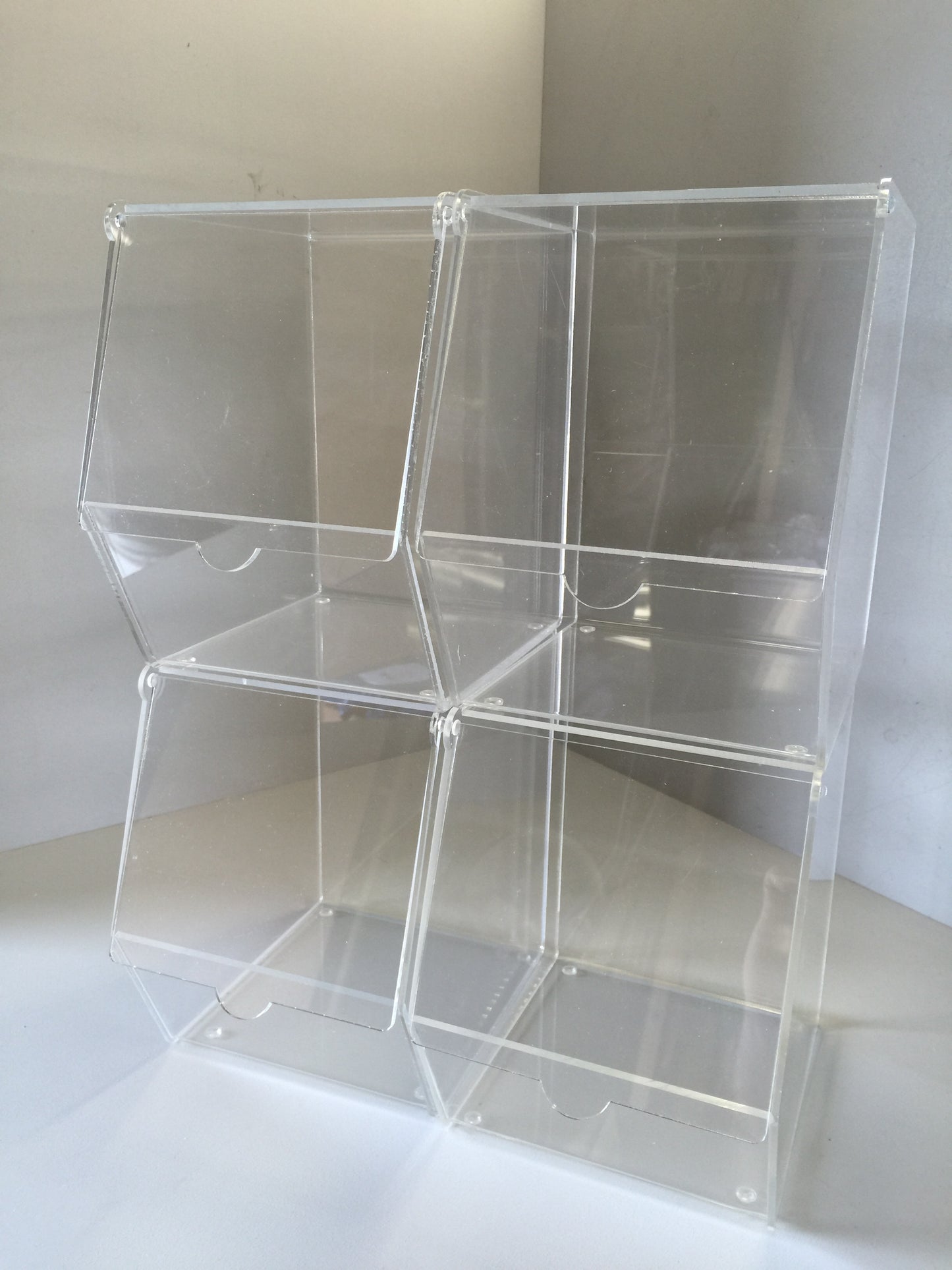 Pick and Mix / Storage Clear Display Bins 4 Sizes and Choice of 4,6,9,12 Pack
